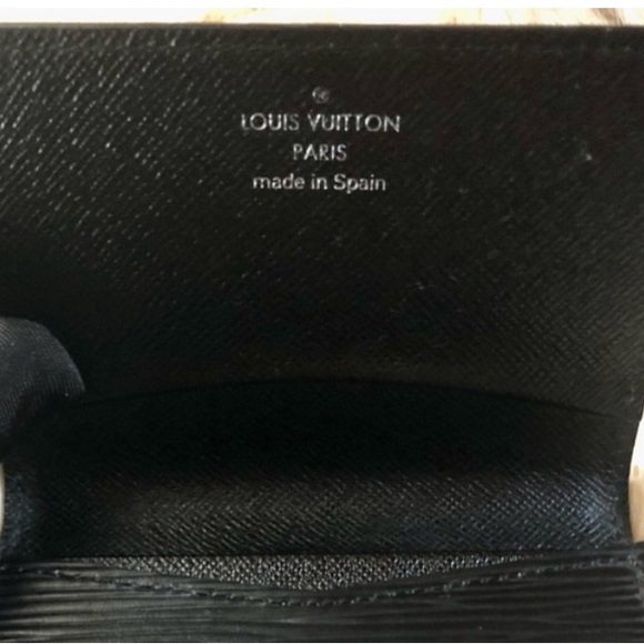 Louis Vuitton Black Epi Enveloppe Carte De Visite Card Case - Picture 9 of 11